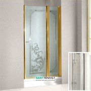 Дверь душевая левосторонняя Kerasan Retro SX профиль золото прозрачное стекло 9140T1