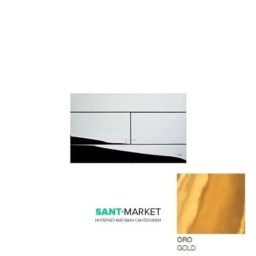Панель змиву для унітазу Kerasan подвійний змив золото 752904