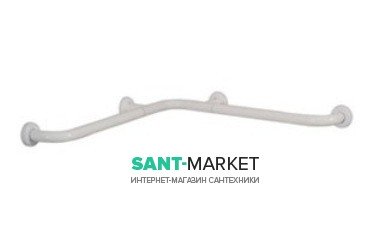 Угловой опорный поручень 90° Kerasan Comunita 120х70 см для людей с ограниченными возможностями белый 903001