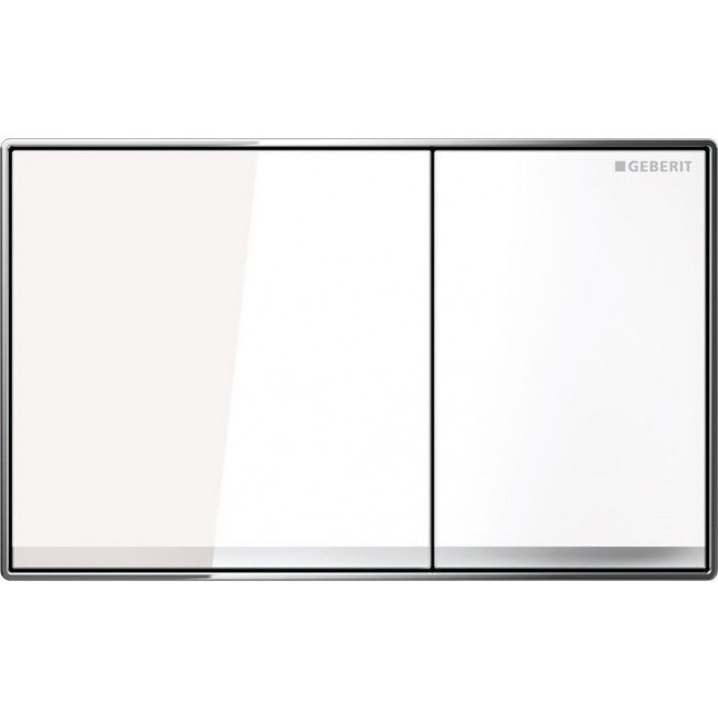 Панель смыва для унитаза Geberit Sigma 60 двойной смыв стекло белое 115.640.SI.1