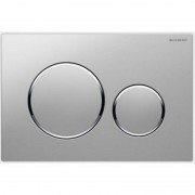 Панель смыва для унитаза Geberit Sigma20 двойной смыв хром матовый/хром глянцевый/хром матовый 115.882.KN.1