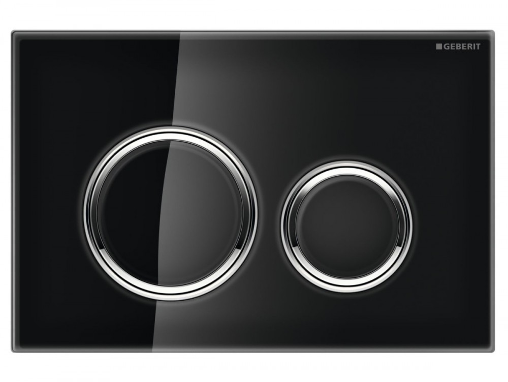 Панель змиву для унітазу Geberit Sigma21 подвійний змив скло чорне 115.884.SJ.1
