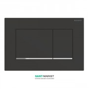 Панель смыва для унитаза Geberit Sigma30 двойной смыв чёрный матовый/хром глянцевый 115.883.14.1