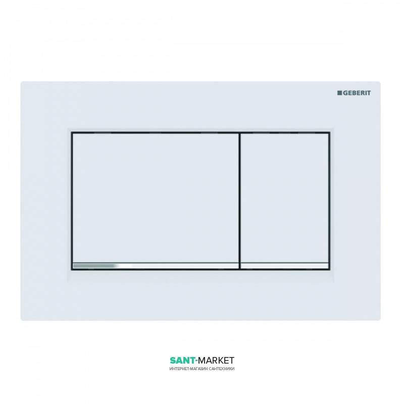 Панель змиву для унітазу Geberit Sigma30 подвійний змив білий матовий / хром глянсовий 115.883.JT.1