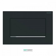 Панель смыва для унитаза Geberit Sigma30 одинарный смыв чёрный матовый/хром глянцевый 115.893.14.1