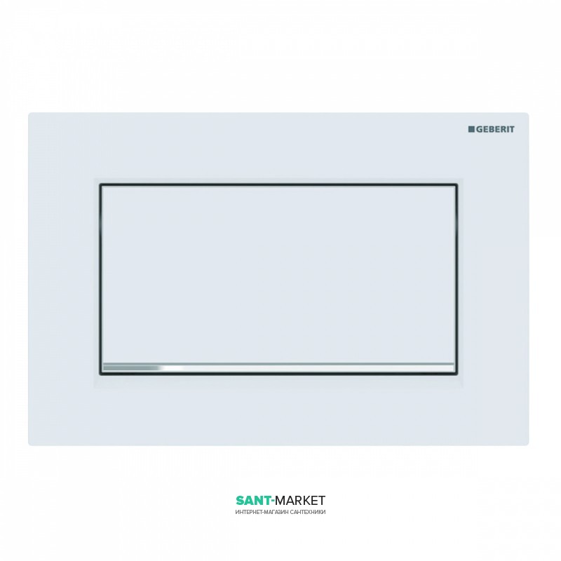 Панель смыва для унитаза Geberit Sigma30 одинарный смыв белый матовый/хром глянцевый 115.893.JT.1