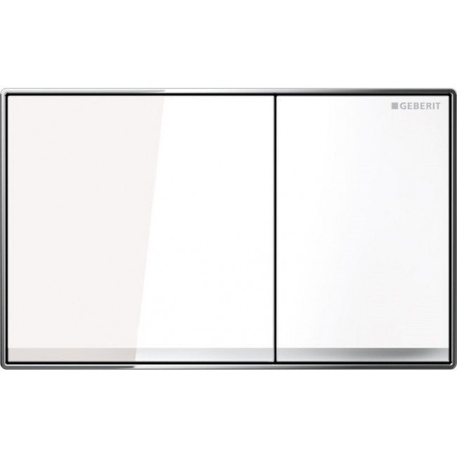 Панель смыва для унитаза Geberit Sigma 60 двойной смыв стекло белое 115.640.SI.1