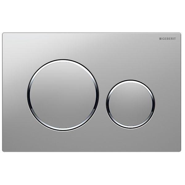 Панель смыва для унитаза Geberit Sigma20 двойной смыв хром матовый/хром глянцевый 115.882.JQ.1