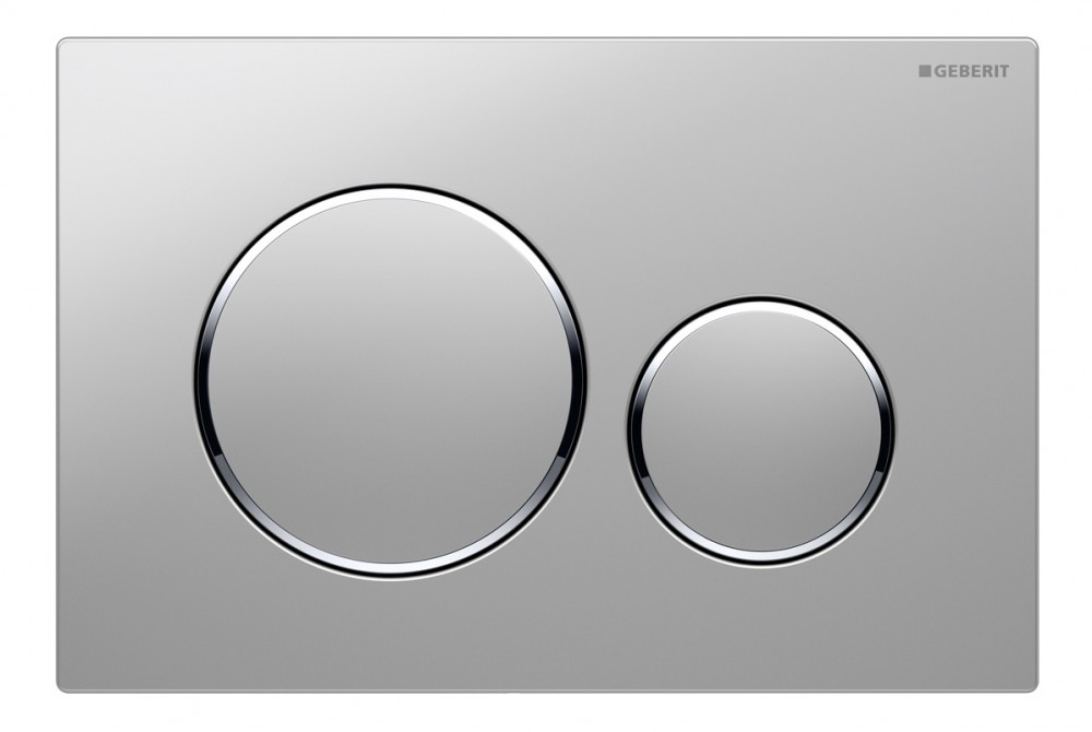 Панель змиву для унітазу Geberit Sigma20 подвійний змив нержавіюча сталь матова / полірована 115.889.SN.1