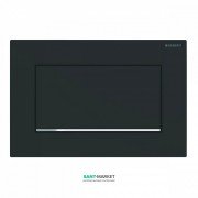 Панель смыва для унитаза Geberit Sigma30 одинарный смыв чёрный матовый/хром глянцевый 115.893.14.1