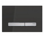 Панель смыва для унитаза Geberit Sigma50 двойной смыв чёрный RAL 9005/хром 115.788.DW.2