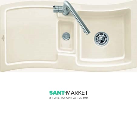 Мойка для кухни прямоугольная Villeroy & Boch Newwawe 60 слоновая кость 671602FU