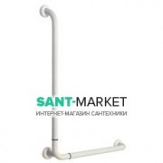 Угловой опорный поручень Kerasan Comunita DX/SX 66х66 см реверсивный L-образный белый 903501