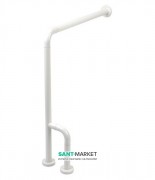 Угловой опорный поручень Kerasan Comunita 80х80 см для людей с ограниченными возможностями белый 905501