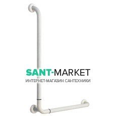 Кутовий опорний поручень Kerasan Comunita DX / SX 40х70 см реверсивний L-подібний білий 903401