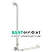 Угловой опорный поручень Kerasan Comunita DX/SX 66х66 см реверсивный L-образный белый 903501