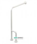 Угловой опорный поручень Kerasan Comunita 80х80 см для людей с ограниченными возможностями белый 905501