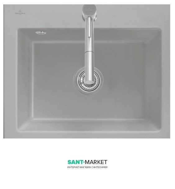Мийка для кухні прямокутна Villeroy & Boch Subway 60 S сірий 330901KD