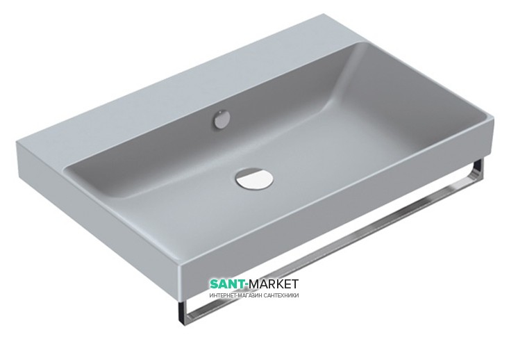 Раковина для ванної підвісна Catalano New Zero 75х50 керамічна колір сірий матовий 175ZPCS