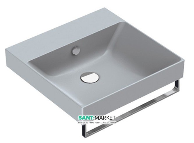 Раковина для ванной подвесная Catalano New Zero 50х50 керамическая цвет серый матовый 150ZPCS