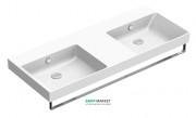 Раковина для ванной подвесная Catalano New Zero 125х50 с двумя чашами керамическая цвет белый 1125ZEDUP00
