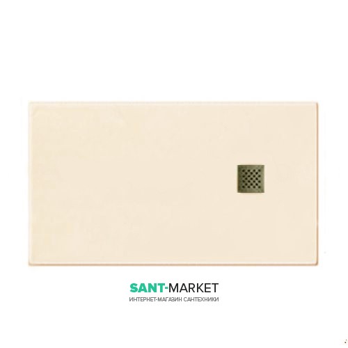 Душовий піддон мармуровий Kerasan H2.5 120х70 см кремовий матовий 703465