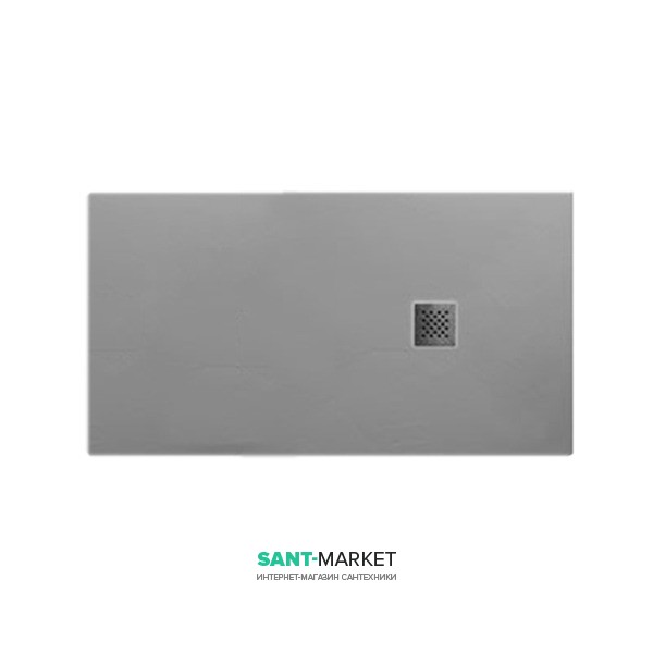 Душевой поддон мраморный Kerasan H2.5 140х70 см серый матовый 703559