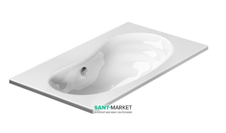 Раковина для ванної накладна Catalano Impronta 83х48 кераміка колір білий 183IM00