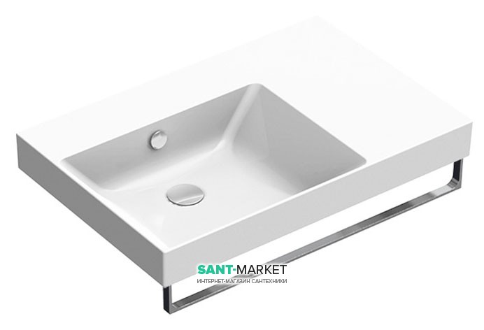 Раковина для ванної підвісна Catalano New Zero 75х50 керамічна чаша зліва колір білий 175SZEUP00