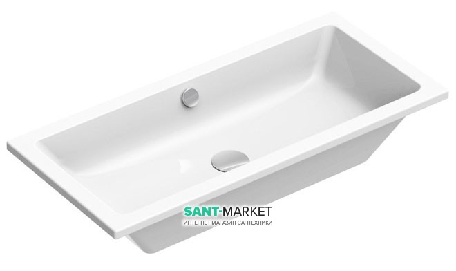 Раковина для ванної вбудована Catalano New Zero 80х37 керамічна біла 18037ZE00