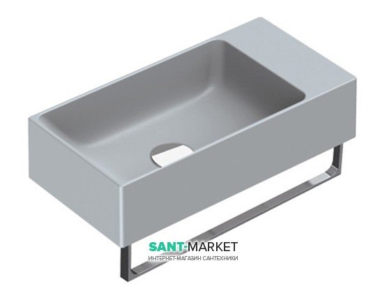 Раковина для ванної накладна Catalano New Zero 50х25 керамічна колір сірий матовий 15025VECS