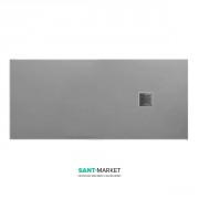 Душевой поддон мраморный Kerasan H2.5 170х70 см серый матовый 703759