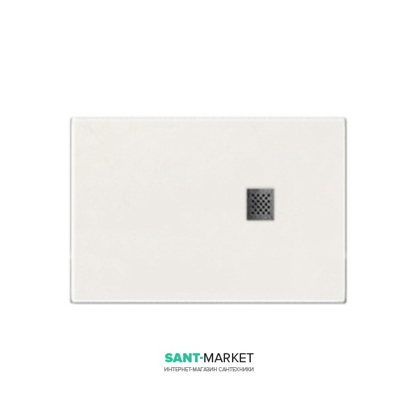 Душовий піддон мармуровий Kerasan H2.5 100х80 см білий матовий 703930