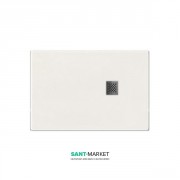 Душевой поддон мраморный Kerasan H2.5 100х80 см белый матовый 703930