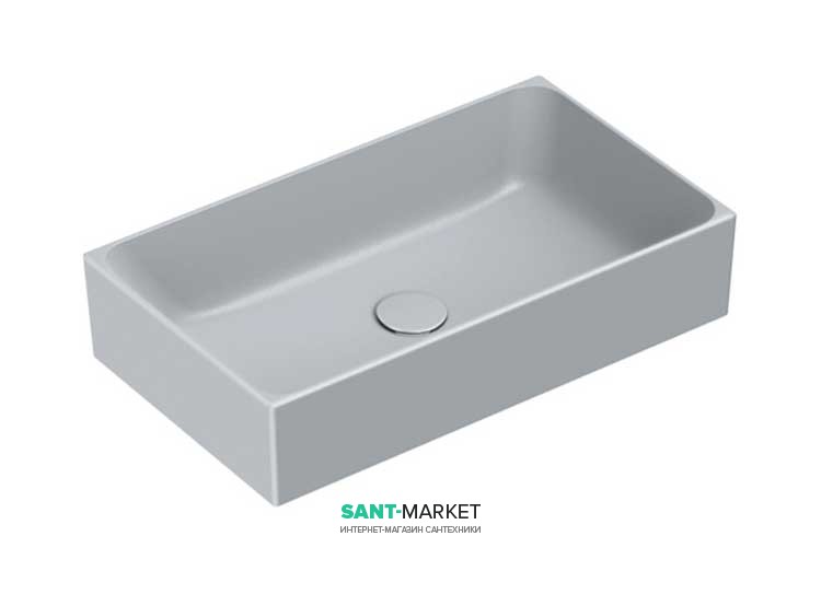 Раковина для ванной накладная Catalano Zero 60х35 керамическая цвет серый матовый 16035ZECS