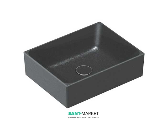 Раковина для ванной накладная Catalano Zero 45х35 керамическая цвет черный матовый 14535ZENS