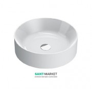 Раковина для ванної накладна Catalano Zero 40х40 кругла керамічна колір білий 140TZE00