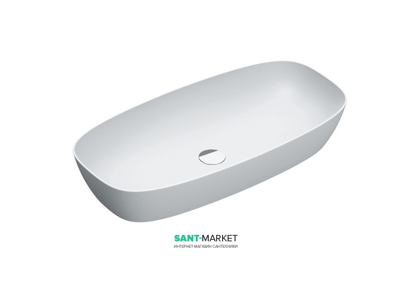 Раковина для ванної накладна Catalano Green Lux 80х40 овальна керамічна колір білий матовий 180APGRLXBM