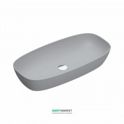 Раковина для ванної накладна Catalano Green Lux 80х40 овальна керамічна колір цементний матовий 180APGRLXCS