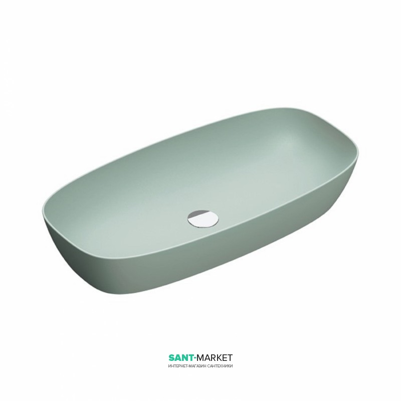 Раковина для ванної накладна Catalano Green Lux 80х40 овальна керамічна колір зелений матовий 180APGRLXVS