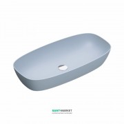 Раковина для ванної накладна Catalano Green Lux 80х40 овальна керамічна колір блакитний матовий 180APGRLXAS