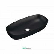 Раковина для ванной накладная Catalano Green Lux 80х40 овальная керамическая цвет черный матовый 180APGRLXNS