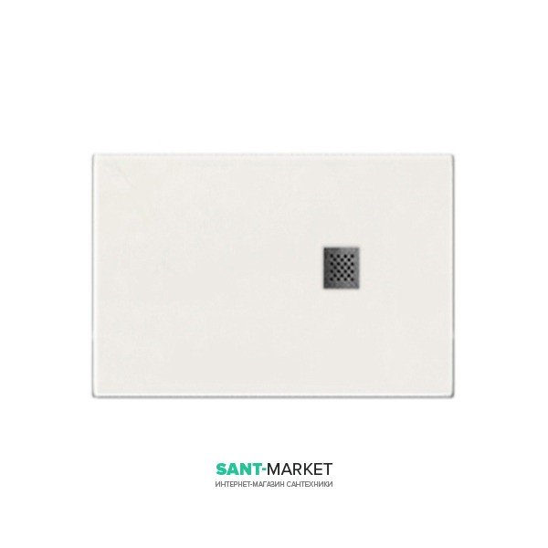 Душовий піддон мармуровий Kerasan H2.5 140х80 см білий матовий 704130