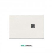 Душовий піддон мармуровий Kerasan H2.5 140х80 см білий матовий 704130