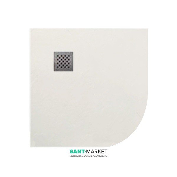 Душовий піддон кутовий мармуровий Kerasan H2.5 90х90 см білий матовий 704630