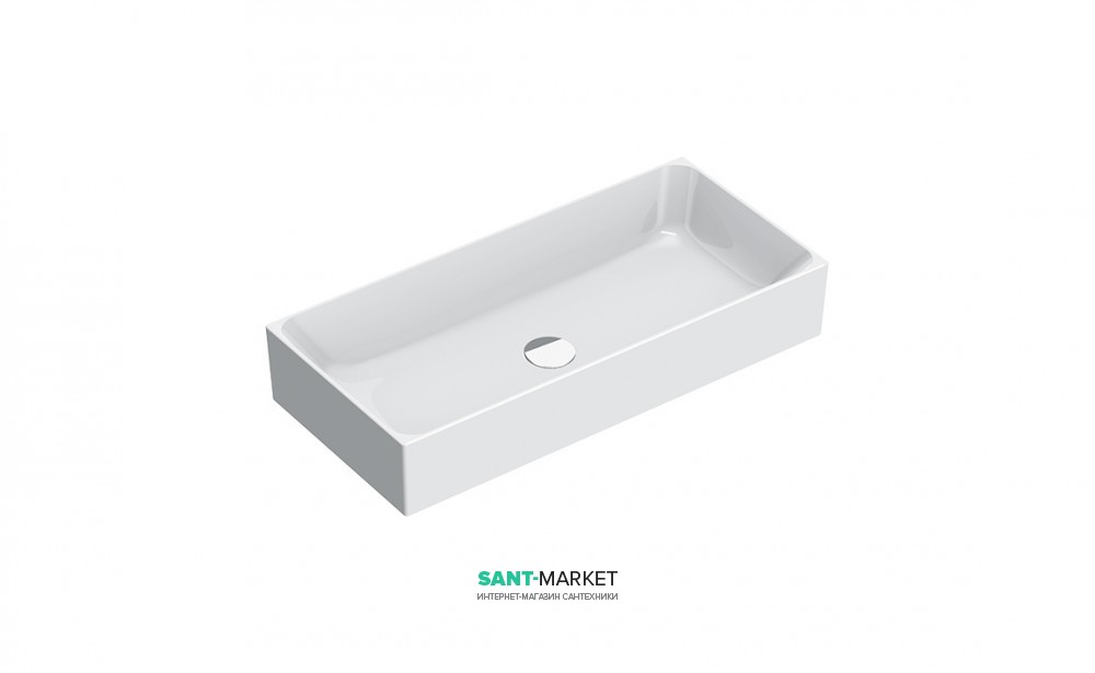 Раковина для ванної накладна Catalano Zero 75х35 керамічна колір білий матовий 17535ZEBM