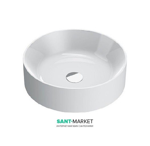 Раковина для ванної накладна Catalano Zero 40х40 кругла керамічна колір білий 140TZE00