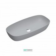 Раковина для ванної накладна Catalano Green Lux 80х40 овальна керамічна колір цементний матовий 180APGRLXCS