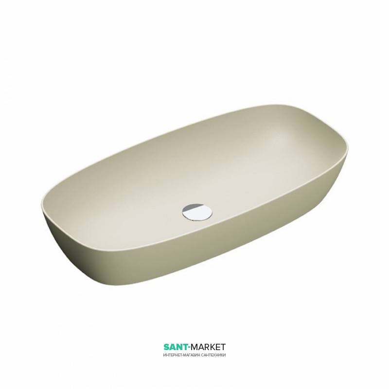 Раковина для ванной накладная Catalano Green Lux 80х40 овальная керамическая цвет серый матовый 180APGRLXGS