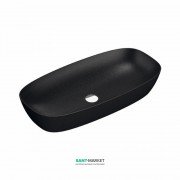 Раковина для ванної накладна Catalano Green Lux 80х40 овальна керамічна колір чорний матовий 180APGRLXNS